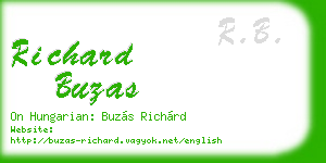richard buzas business card