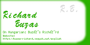 richard buzas business card